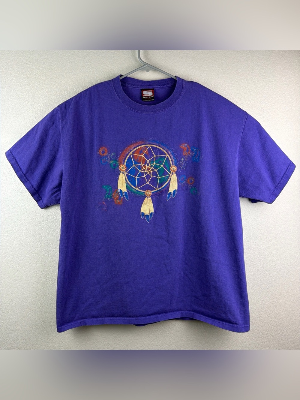 Vintage Sportex Shirt Dream Catcher Purple Men’s Extra Large Made In USA